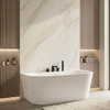 Freestanding bathtub wall-mounted Balneo VIVA PLUS NO RIM 170 x 80 cm white acrylic with frame made of stainless steel and 6 stabilizing legs with overflow and white plug