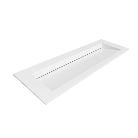 Umywalka ALVERIA Solid Surface Coco White/Biała z odpływem liniowym 120 cm