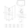 Shower enclosure sliding Balneo Rio 80 x 100 cm black transparentna