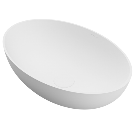 Washbasin SOVELIA Solid Surface Coco White