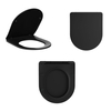 Soft-close toilet seat for WC bowl Balneo LUNA, LUXA – black.