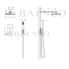 Balneo Cascade shower mixer set 3 gun metal