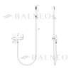 Bateria wannowa Balneo Cascade zestaw 1 inox