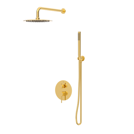 Bateria prysznicowa Balneo Cascade zestaw 2 shiny gold
