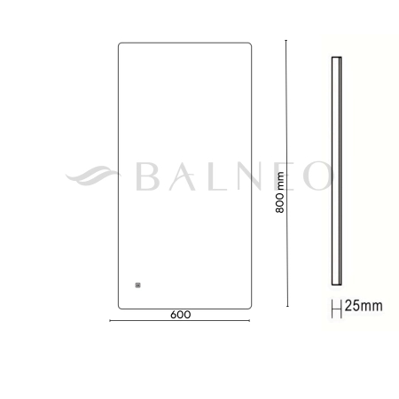 Balneo Marino 60 x 80 cm Illuminated Rectangular Mirror