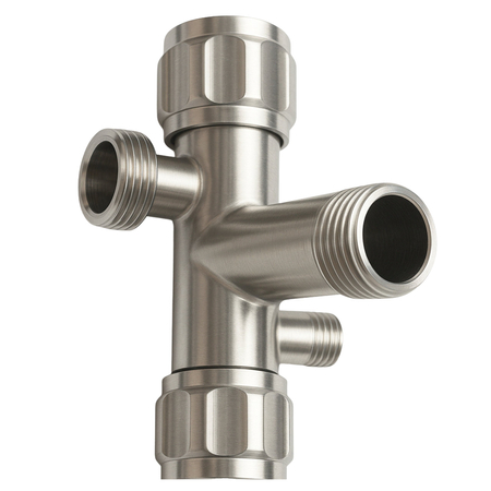 Zawór kątowy model 4 INOX 1/2 x 3/8 x 3/4