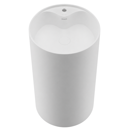 Freestanding washbasin LEYA Solid Surface Coco White