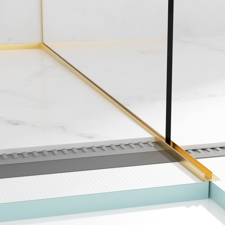 Listwa spadkowa Balneo złota do szkła prawa 120 cm