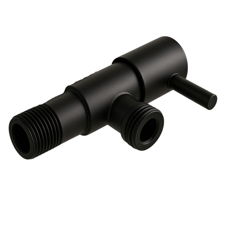 Angle valve with ceramic head, Model 1 BLACK ½″ × ½″.