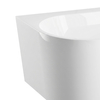 Freestanding bathtub corner right Balneo AVOLA PLUS NO RIM 160 x 75 cm white acrylic with frame made of stainless steel and 6 stabilizing legs with overflow and white plug