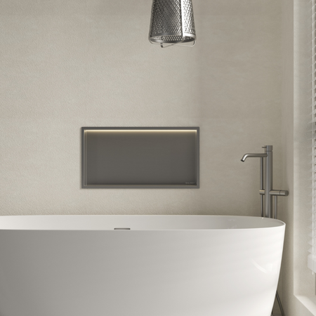 Balneo Wall Box LED recessed shelf Gun Metal 60 x 30 x 10 cm
