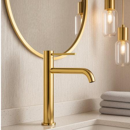 CASCADE washbasin faucet model 2 SHINY GOLD