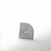 Brodzik z konglomeratu mineralnego Balneo Stone Tray 90 x 90 x 2,5 cm jasnoszary niski półokrągły