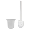 Schowek na szczotkę WC Balneo Wall Box Brush S White Glass lewy do wbudowania w ścianę ze stali nierdzewnej