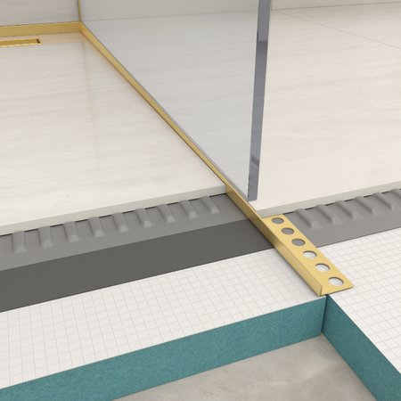 Listwa spadkowa Balneo złota podłogowa prawa 120 cm