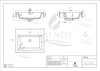 Balneo Roxy countertop washbasin 60 x 50 cm white conglomerate