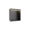 WALL-BOX ONE - GUN METAL z LED - 30x30x10 cm