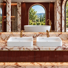Washbasin BELORIA Solid Surface Coco White