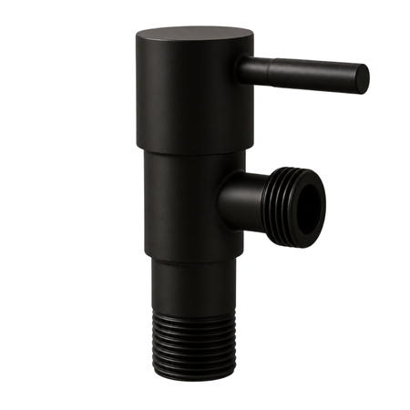 Zawór kątowy z głowicą ceramiczną model 1 BLACK 1/2 x 1/2
