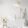Balneo ROMA freestanding bathtub 170 x 80 cm white acrylic with stainless steel frame and 6 stabilising legs with overflow and gold plug