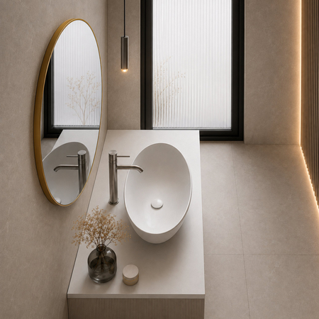 Balneo Vileo 62 × 42 cm White Ceramic Countertop Washbasin