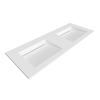 Umywalka ALVERIA Solid Surface Coco White/Biała z odpływem liniowym podwójna 120 cm