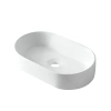 Umywalka nablatowa Balneo Nessa 51 x 31 cm biała ceramiczna