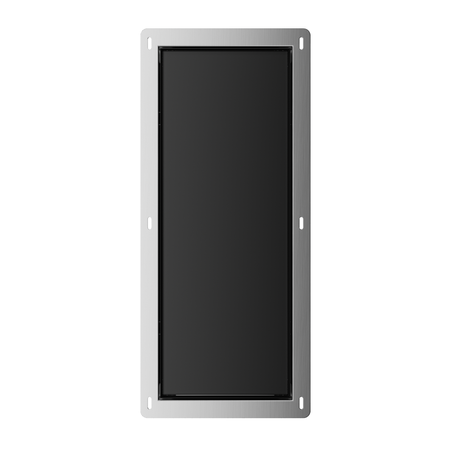 Schowek na szczotkę WC Balneo Wall Box Brush S Black Glass prawy do wbudowania w ścianę ze stali nierdzewnej