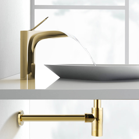 Trap basin brass Balneo gold square