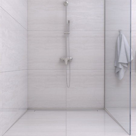 Slope profile Balneo inox for glass right 170 cm
