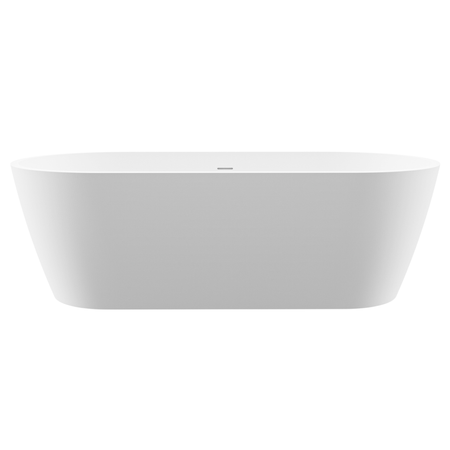 Wanna wolnostojąca VALIA Solid Surface Coco White z syfonem i korkiem