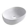 Umywalka nablatowa Balneo Fiora 48 x 35 cm biała ceramiczna