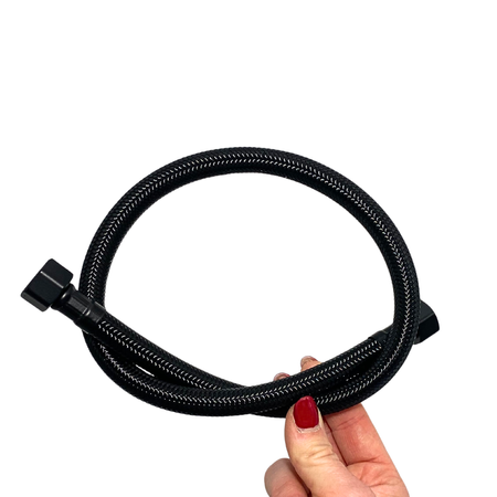 Balneo PEX connection hose in black braided 3/8" x 3/8" 40 cm