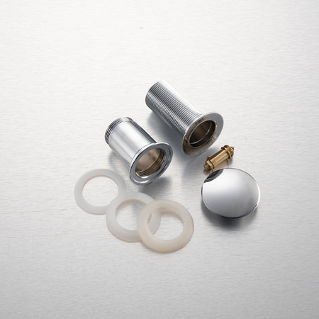 LONG brass washbasin stopper Klik Klak model K chrome without overflow 