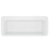 Balneo ROMA freestanding bathtub 170 x 80 cm white acrylic with stainless steel frame and 6 stabilising legs with overflow and white plug