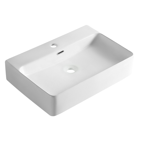 Balneo Neria 60 × 42 cm white ceramic countertop washbasin