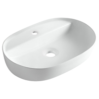 Balneo Alvio Countertop Washbasin, 61.5 × 41.5 cm, White Ceramic