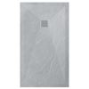 Balneo Stone Tray Composite Shower Tray 110 × 90 × 2.5 cm, Light Gray, Low-Profile, Rectangular