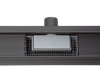 Linear drain floor Balneo Duplex Next Black 50 cm black double-sided made of stainless steel brushed with low trap and deep sediment trap