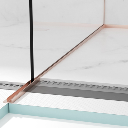 Slope profile Balneo copper for glass left 170 cm