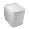 Wall-hung toilet bowl TOILET Balneo Luga rimless white without a flange with toilet seat soft-closing with duroplastu