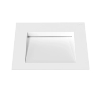 ALVERIA Solid Surface Washbasin Coco White with Linear Drain 60 cm
