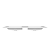 Umywalka ALVERIA Solid Surface Coco White/Biała z odpływem liniowym podwójna 120 cm