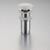 Balneo Klik Klak C brass basin waste plug, white, without overflow, with ceramic head