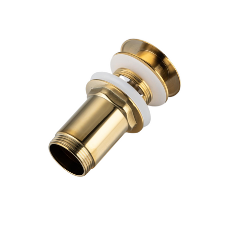 Korek umywalkowy mosiężny Balneo Klik Klak C złoty z przelewem