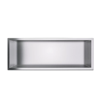 Półka wnękowa Balneo WALL-BOX ONE Inox 60x20x10 cm ze stali nierdzewnej z kołnierzem