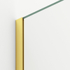 Shower screen Balneo Beira 120 x 200 cm gold glass transparent 8 mm