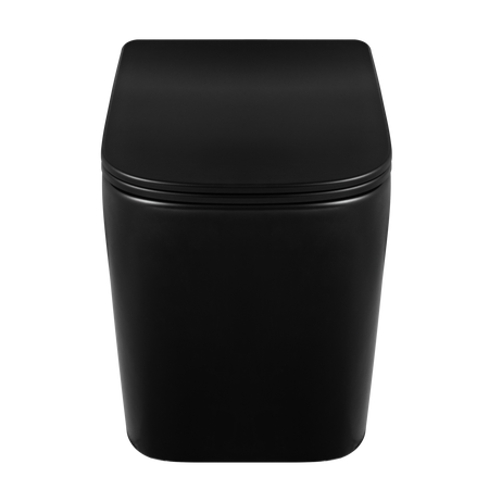 Balneo Luga Black Rimless Wall-Hung Toilet Bowl with Soft-Close Duroplast Seat