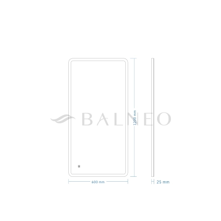 Backlit Rectangular Mirror Balneo Lumin 60 × 120 cm