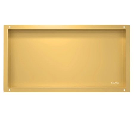 Balneo Wall Box No rim Gold 60 x 30 x 10 cm stainless steel recessed shelf without collar